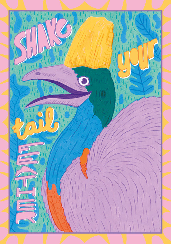 Shake Your Tail Feather - A5 Greetings Card