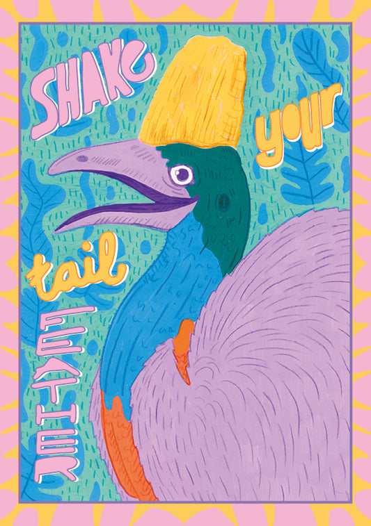 Shake Your Tail Feather - Greetings Card