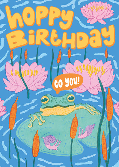 Ivy The Frog 'Hoppy Birthday to You' – Greetings Card