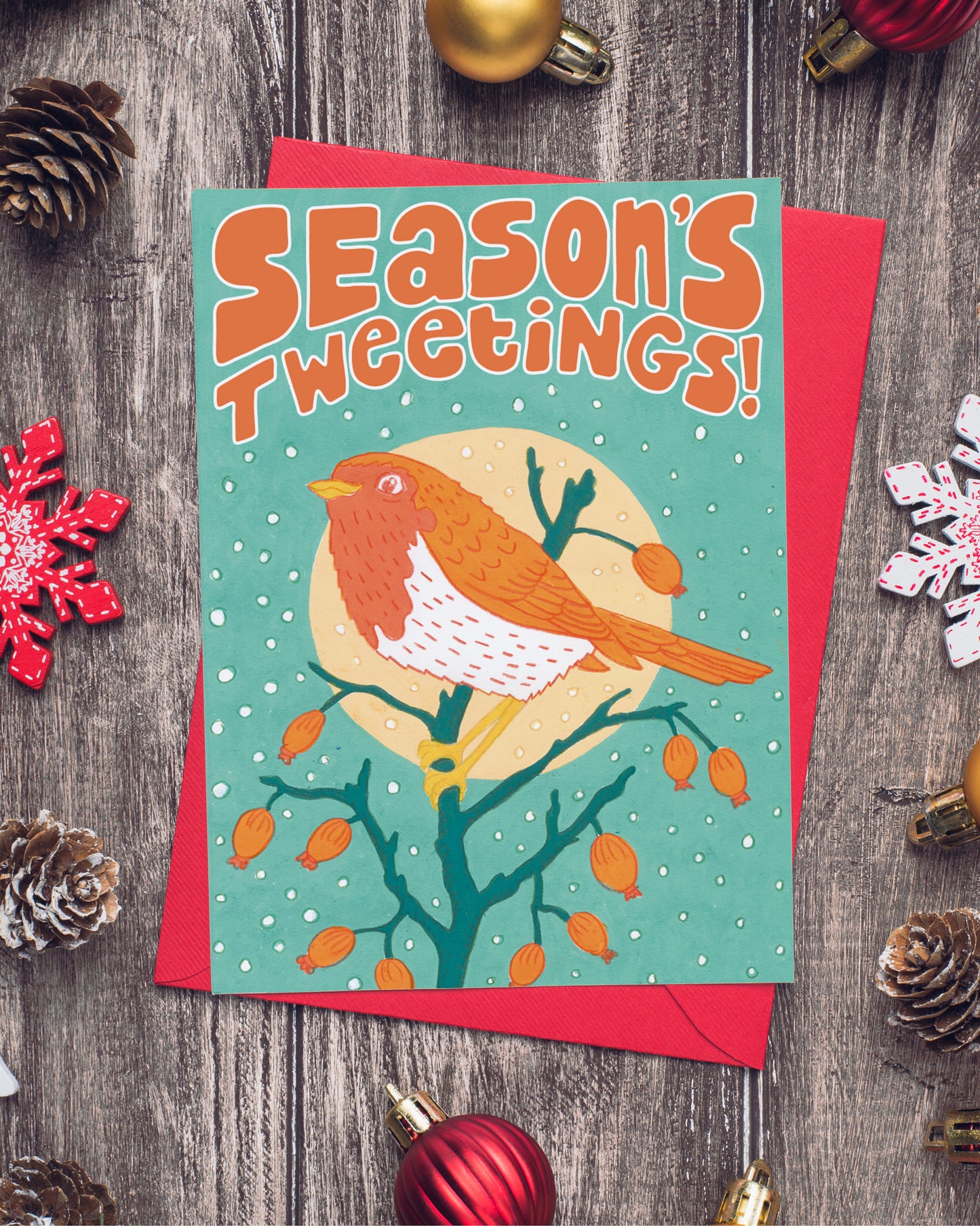 Robin Christmas Card - Seasons Tweetings!