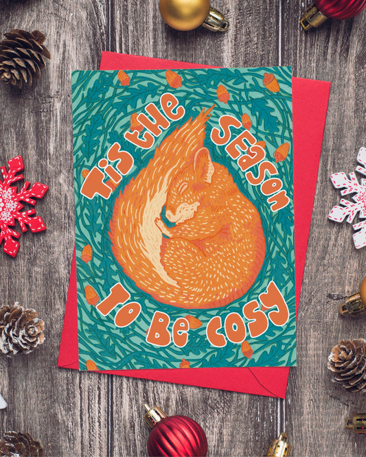 Squirrel Christmas Card - Tis' the Season to be Cosy