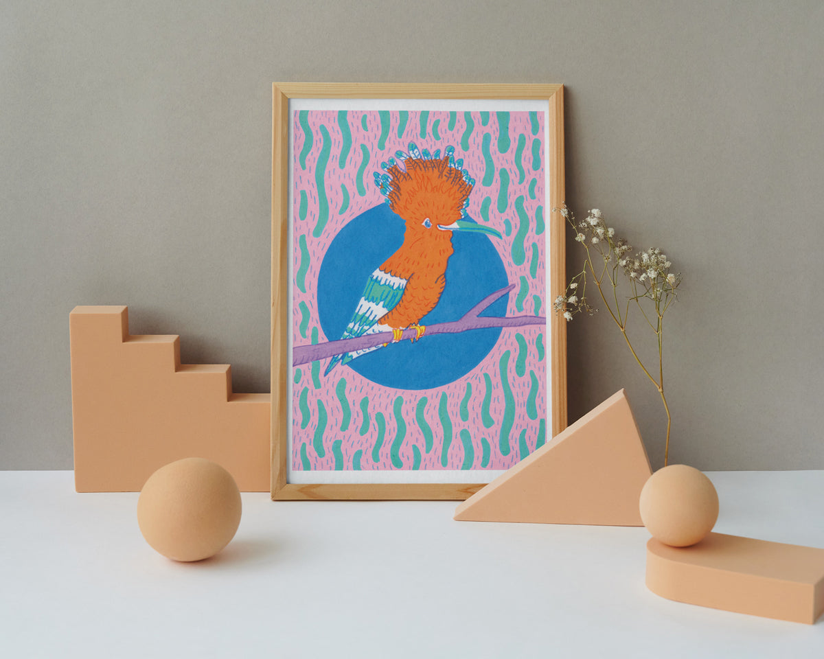 Roberto the Hoopoe A4 Print