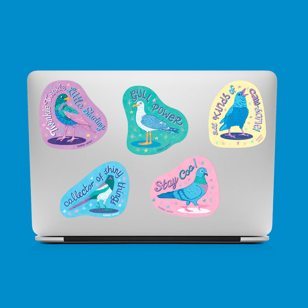 5 British Bird Sticker Pack